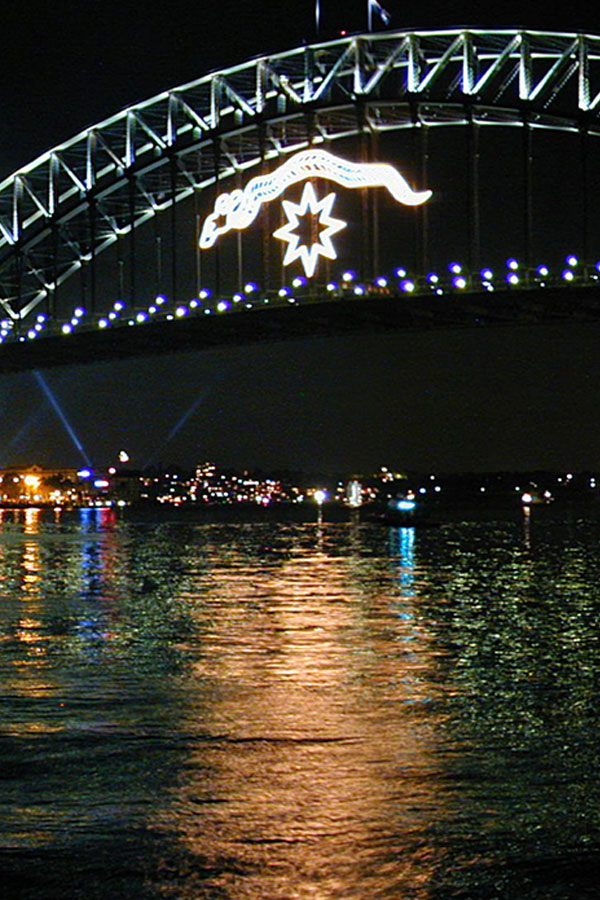 Lights on Sydney Harbour Bridge