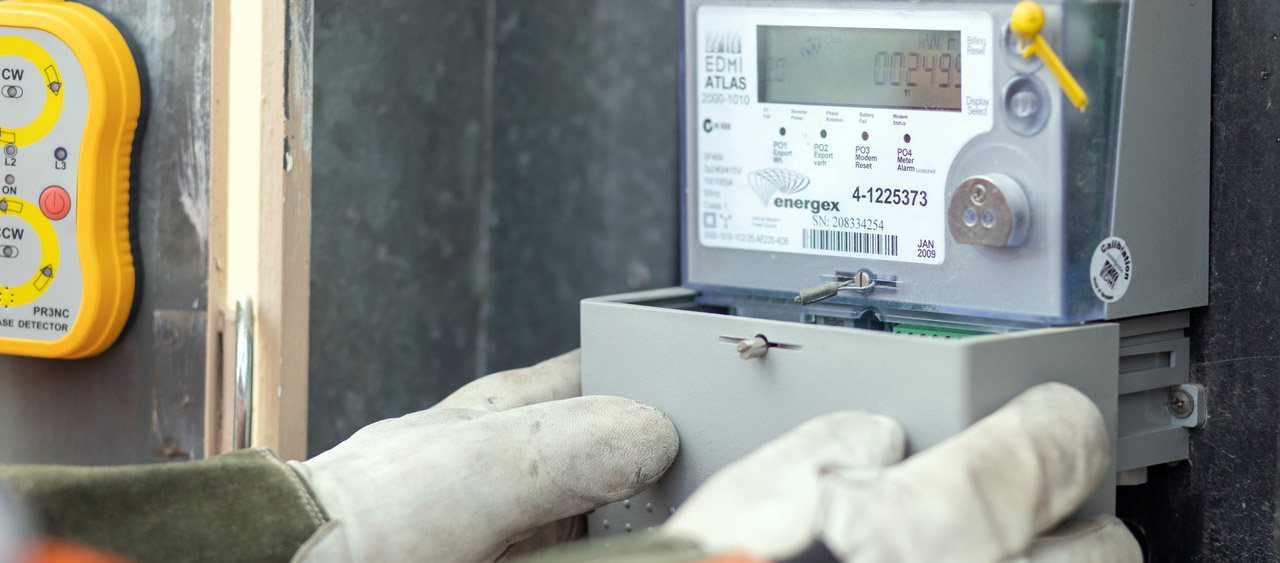 A smart meter being installed